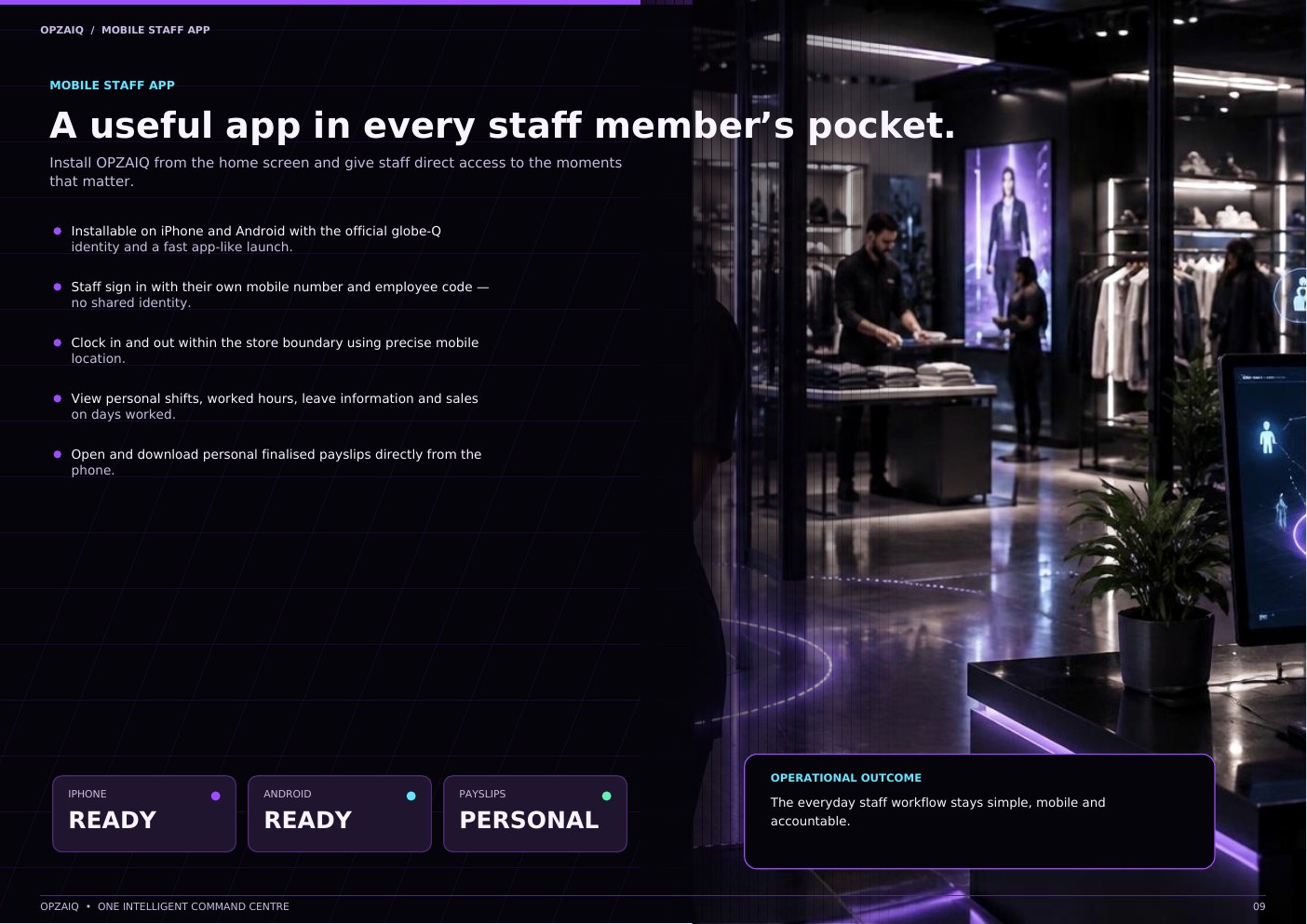 OPZAIQ platform feature guide, page 9 of 21